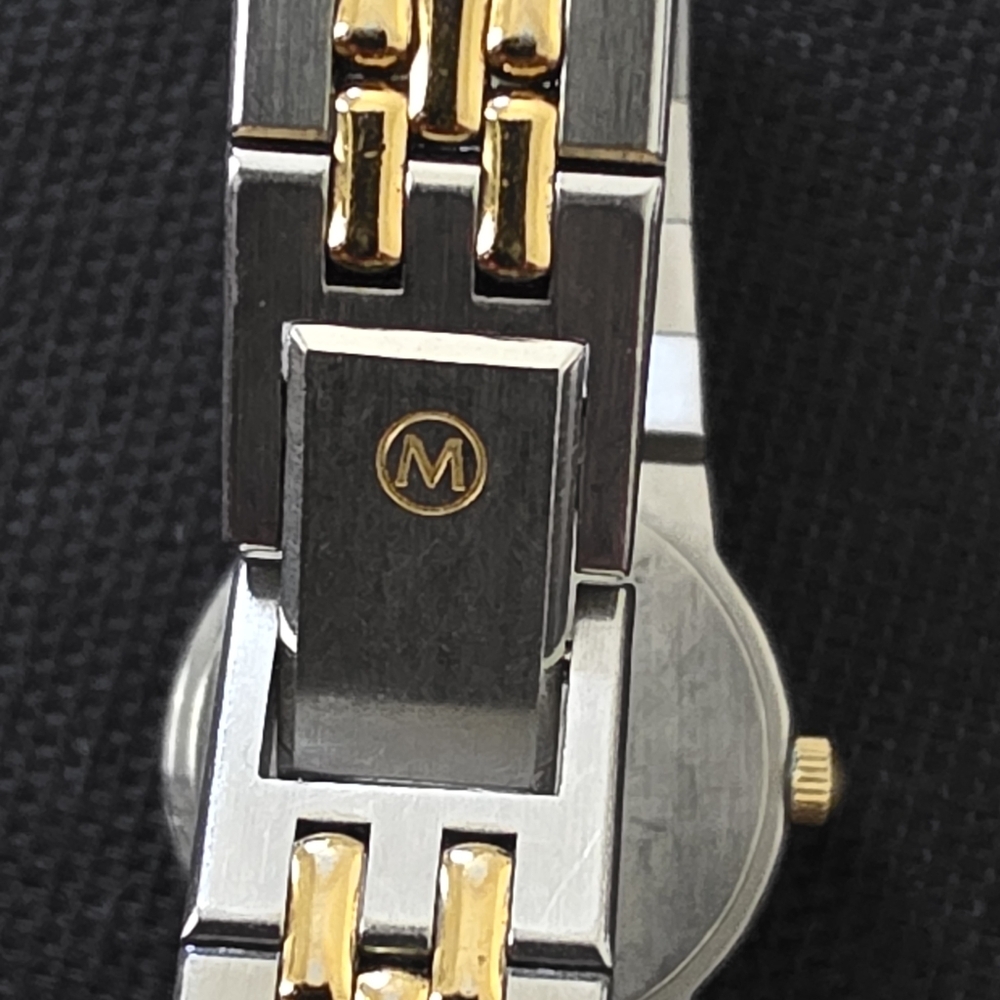 VTG Movado Ladies Two Tone Stainless Steel Bracelet Watch For Parts Or Repair - Picture 5 of 12